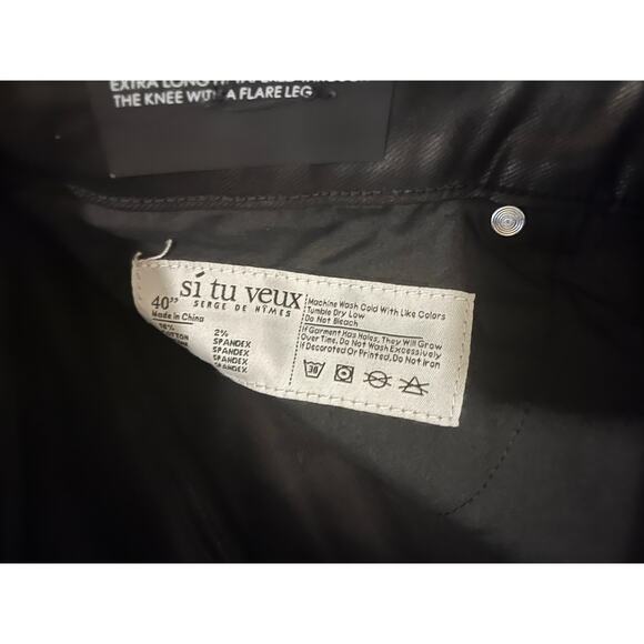 Si Tu Veux Gordon Jean Black Wax Size 40 - Picture 3 of 4